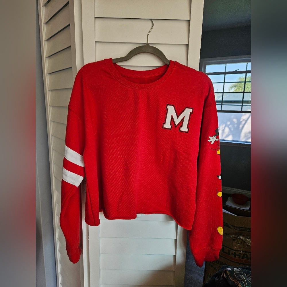 Disney Mickey Mouse Cropped Long Sleeve